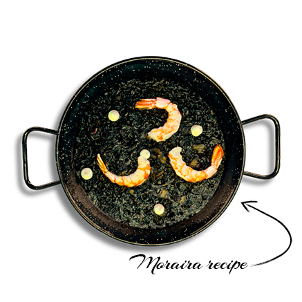 Black Paella with Cuttlefish and Prawns